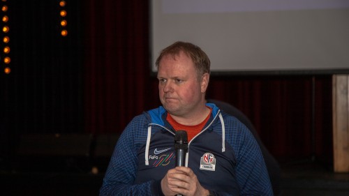 !Roger Finjord, daglig leder i Finnmark Fotballkrets, avsluttet kvelden p Turn. 