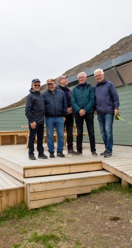 !Fra venstre: Oddbjrn Samuelsen, Lars Simonsen, Rolf Andersen , Tor Egil Markussen og Hans-Arvid Hansen. 